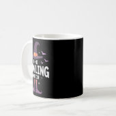 Bowling Halloween Hexenkleidung Kaffeetasse (Vorderseite Links)