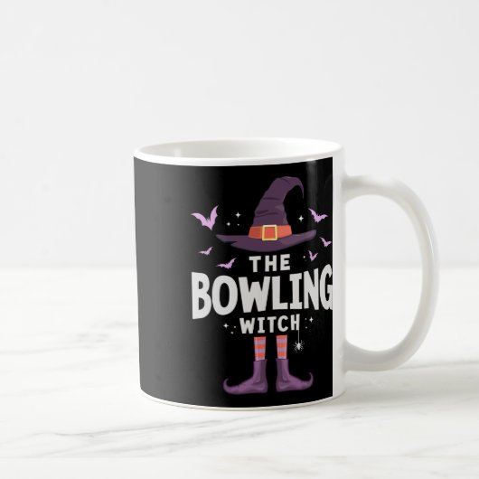 Bowling Halloween Hexenkleidung Kaffeetasse (Rechts)