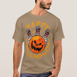 Bowling Halloween JackOLantern Bowling Ball Mummy T-Shirt
