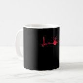 Bowling Heartbeat Button Bowl Funny Geschenk Kaffeetasse (Vorderseite Links)