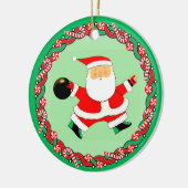 Bowling Holiday Keramik Ornament (Links)