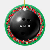 Bowling Holiday Keramik Ornament (Hinten)