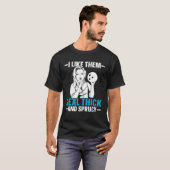Bowling Ich mag sie echt dick und ficken Bowler T-Shirt (Vorne ganz)