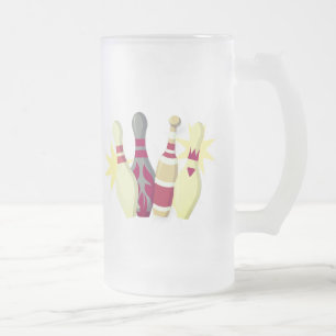 Bowling im Vintage-Stil Mattglas Bierglas