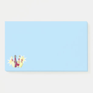 Bowling im Vintage-Stil Post-it Klebezettel