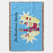 Bowling im Vintagen Stil Decke (Vorderseite Vertikal)