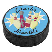 Bowling im Vintagen Stil Eishockey Puck (3/4)