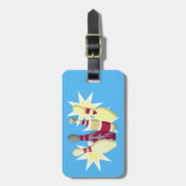 Bowling im Vintagen Stil Gepäckanhänger (Vorderseite vertikal)