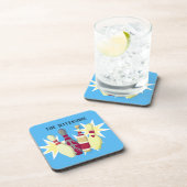 Bowling im Vintagen Stil Getränkeuntersetzer (Rechte Seite)