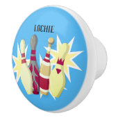 Bowling im Vintagen Stil Keramikknauf (Rechts)