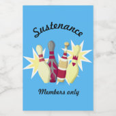 Bowling im Vintagen Stil Lebensmitteletikett (Einzelnes Label)