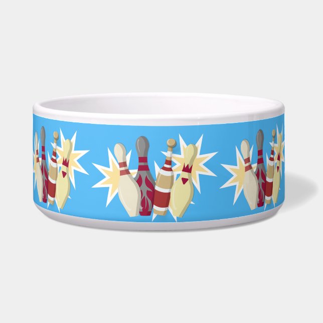 Bowling im Vintagen Stil Napf (Vorderseite)