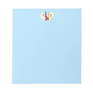 Bowling im Vintagen Stil Notizblock