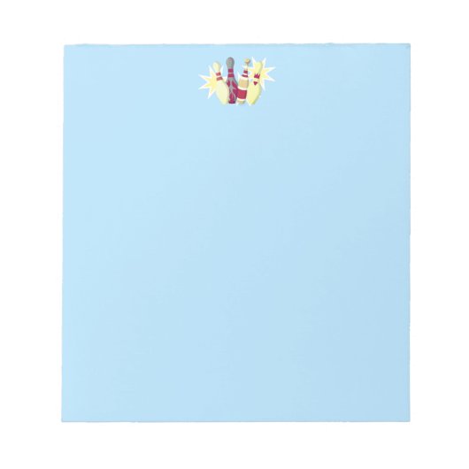 Bowling im Vintagen Stil Notizblock (Vorderseite)