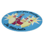 Bowling im Vintagen Stil Schneidebrett (Ecke)
