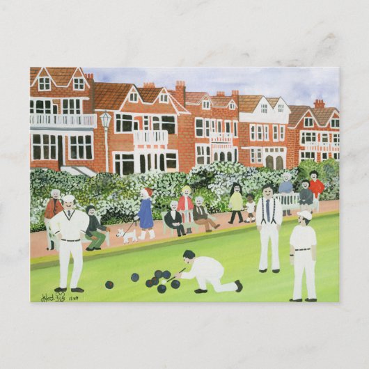 Bowling in Eastbourne Postkarte (Vorderseite)
