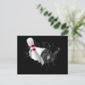 Bowling in mir Sportherz coole Bowlerkunst Skizze Einladungspostkarte (Stehend Vorderseite)