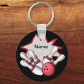 Bowling individuelle Name Schlüsselanhänger (Vorderseite)