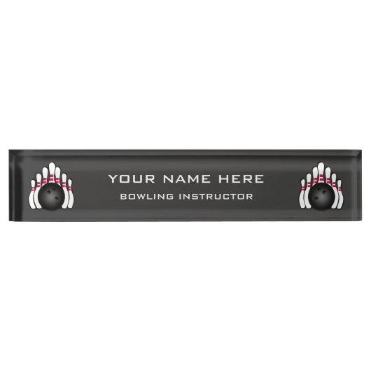 Bowling Instructor Namensplakette (Vorderseite)