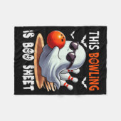 Bowling Is Boo Sheet Halloween Costume Player Team Fleecedecke (Vorderseite (Horizontal))