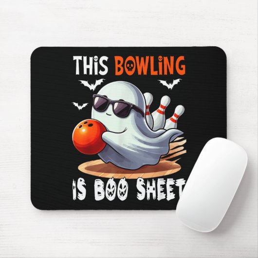 Bowling Is Boo Sheet Halloween Costume Player Team Mousepad (Mit Mouse)
