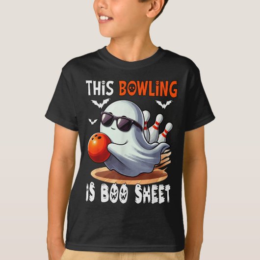 Bowling Is Boo Sheet Halloween Costume Player Team T-Shirt (Vorderseite)
