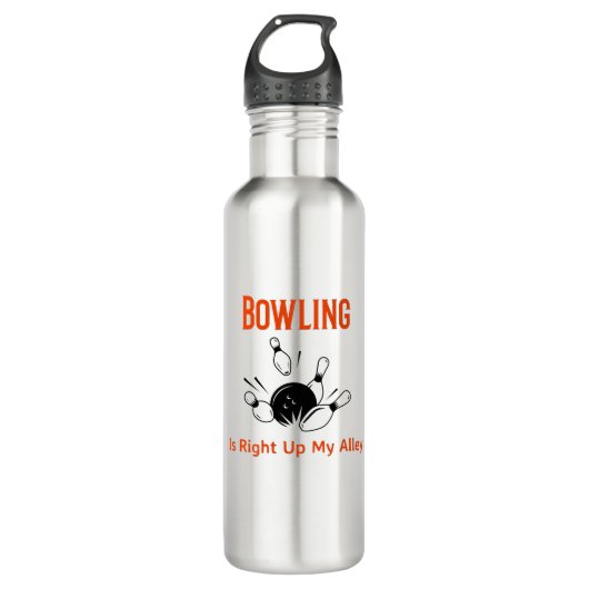 Bowling ist ganz oben in meinem Leben Edelstahlflasche (Vorderseite)