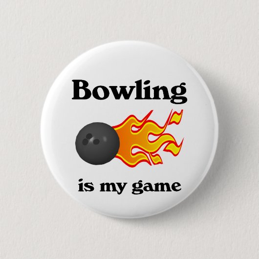 Bowling ist mein Spiel-Knopf Button (Vorderseite)