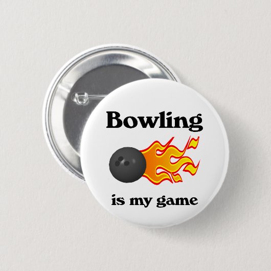 Bowling ist mein Spiel-Knopf Button (Vorne & Hinten)