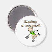 Bowling ist mein Sport Magnet (Vorderseite/Rückseite)