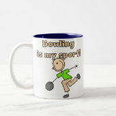 Bowling ist mein Sport Zweifarbige Tasse (Links)