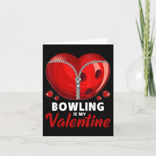 Bowling ist mein Valentine Bowling Ball Herzchen V Karte
