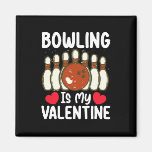 Bowling ist meine Liebe am Valentinstag Magnet
