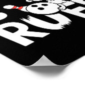 Bowling ist Ruff - Witziger Hund und Bowling Spaß Poster (Ecke)