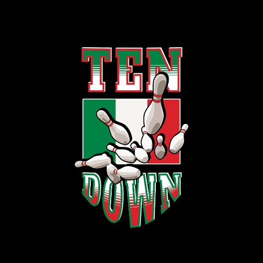 BOWLING ITALIEN LEAGUE TEAM STRIKE SPARE T-Shirt