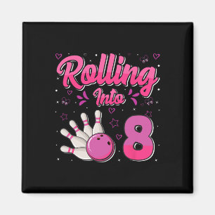 Bowling Junge Mädchen Geburtstag Rollt In 8 Lustig Magnet