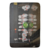 Bowling-Karrikatur Badematte (Vorderseite Vertikal)