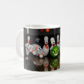 Bowling-Karrikatur Kaffeetasse (Vorderseite Links)