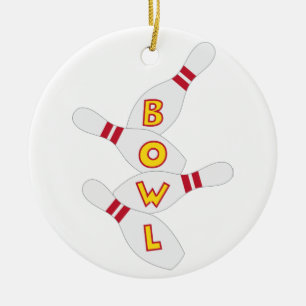 Bowling Keramik Ornament