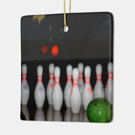 Bowling Keramikornament (Links)