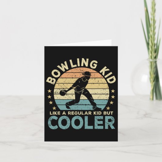 Bowling Kid Bowling Player Funny Karte (Vorderseite)
