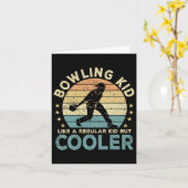 Bowling Kid Bowling Player Funny Karte (Gelbe Blume)