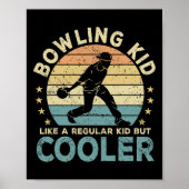 Bowling Kid Bowling Player Funny Poster (Vorne)