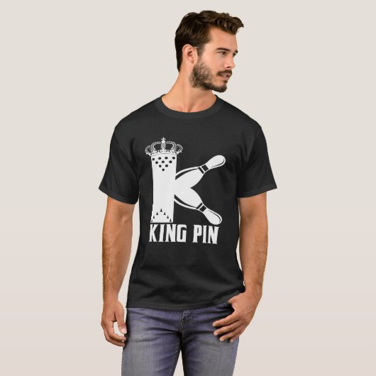 Bowling King Button T-Shirt (Vorne ganz)