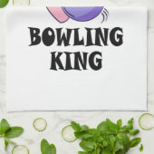 Bowling King Childrens Geburtstagspartei Geschirrtuch (Gefaltet)