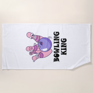 Bowling King Childrens Geburtstagspartei Strandtuch
