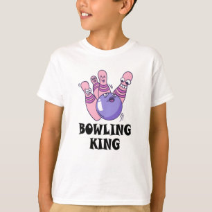 Bowling King Childrens Geburtstagspartei T-Shirt