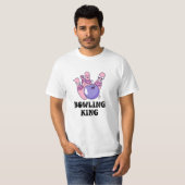 Bowling King Childrens Geburtstagspartei T-Shirt (Vorne ganz)