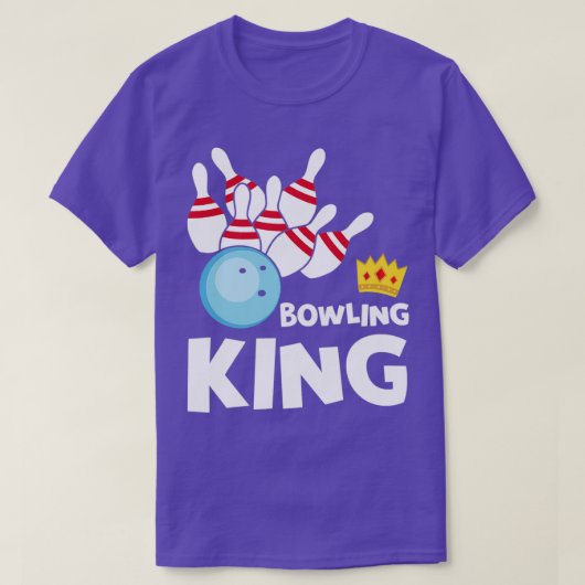 Bowling King Funny Bowling Bowler Ball T T-Shirt (Design vorne)