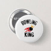 Bowling King Grafikgeschenk Cool für Bowlers Button (Vorne & Hinten)